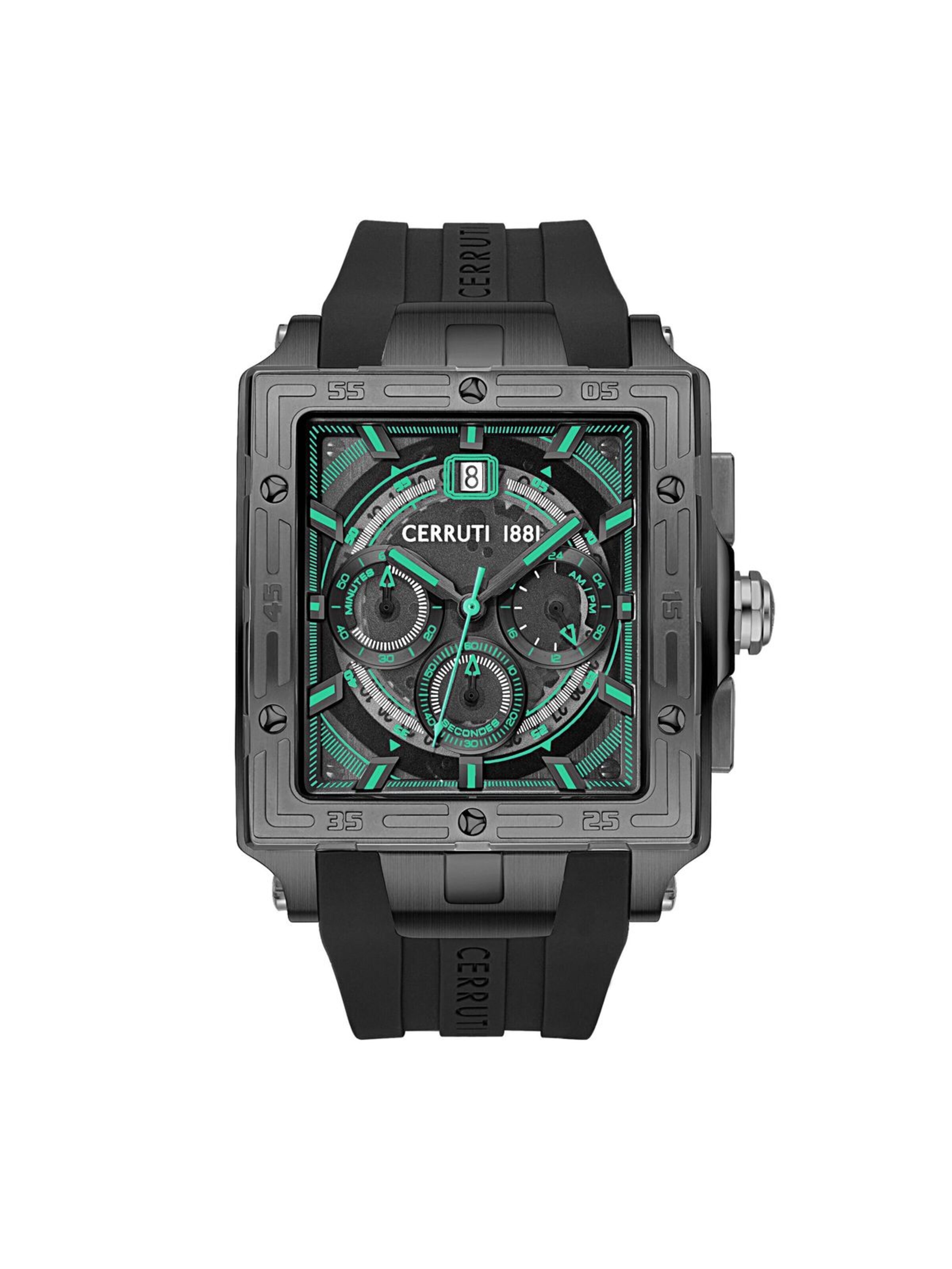 CERRUTI 1881 Analoog horloge 'Chronograph CONTEMPORARY' in Zwart: voorkant