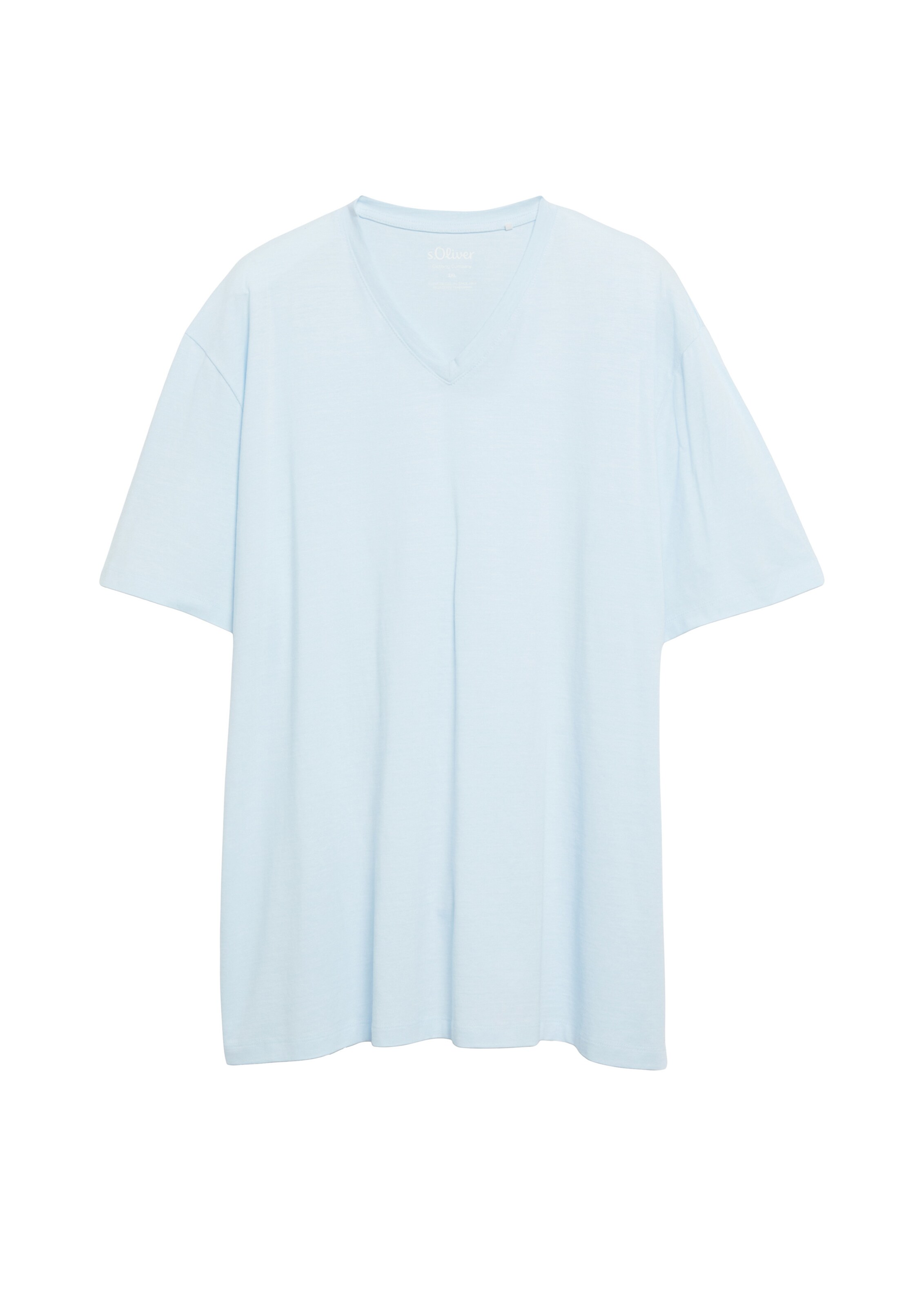 s.Oliver Men Big Sizes Shirt in Blue: front