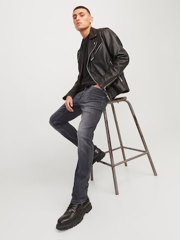 JACK & JONES Slimfit Kavbojke 'JJIGlenn JJOriginal' | črna barva