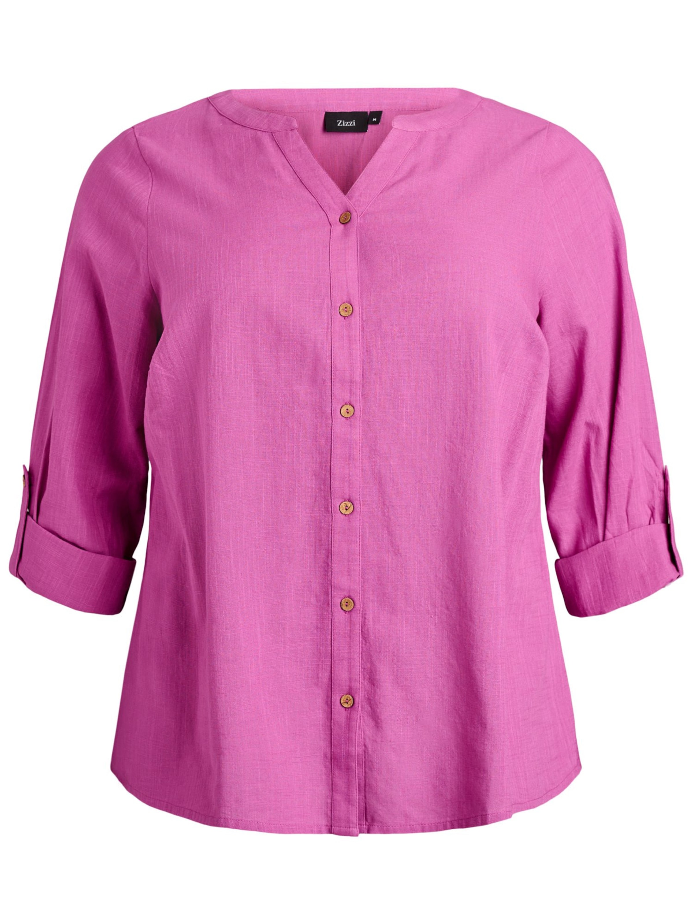 Zizzi Bluse 'CANANNA' in Pink: Vorderseite
