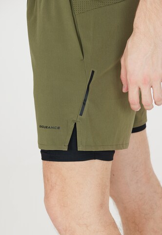 ENDURANCE Regular Workout Pants 'Air' in Green