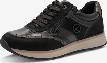 Sneaker bassa di Tamaris in nero: frontale