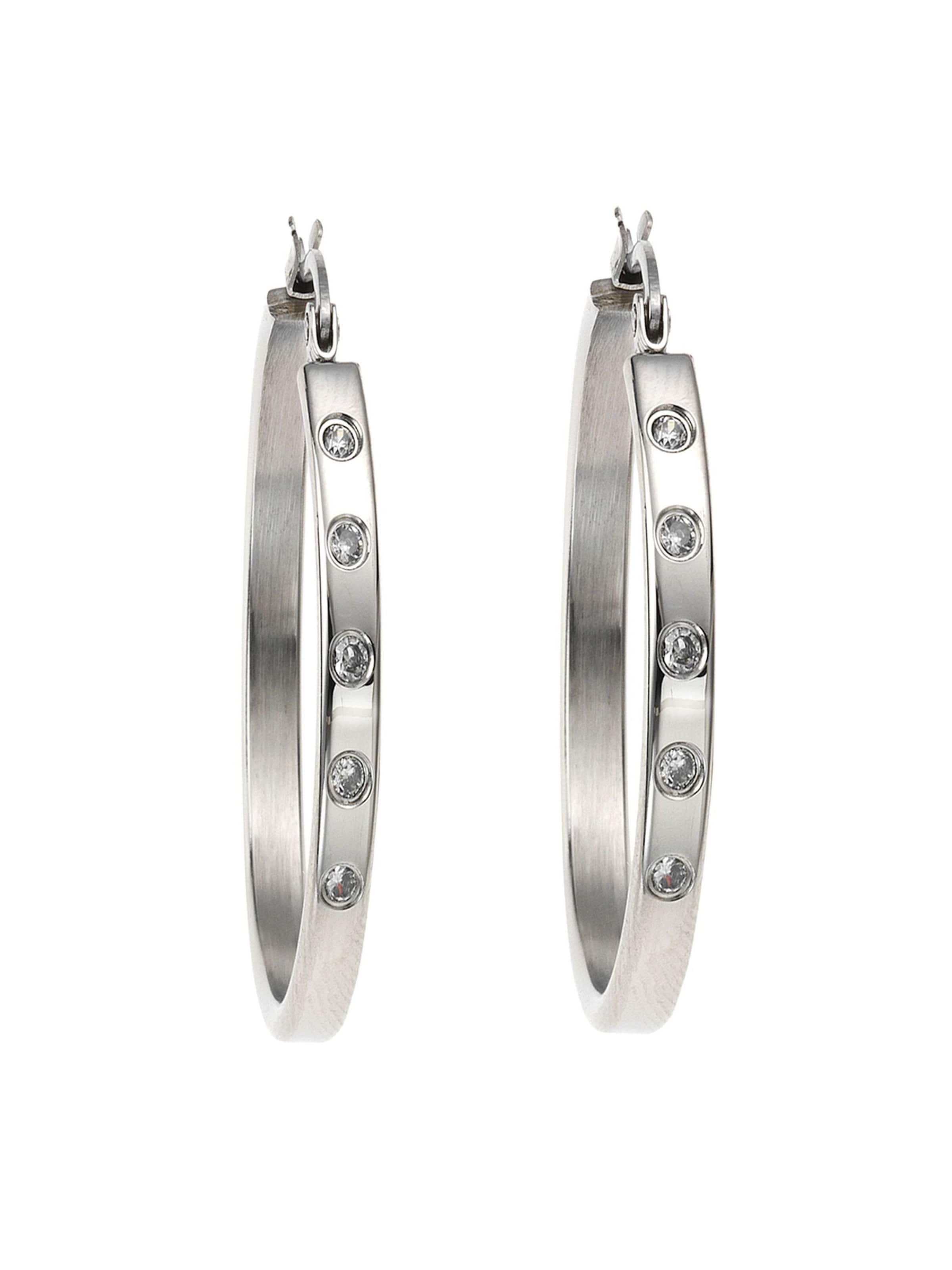 Zeeme Earrings in Grey: front