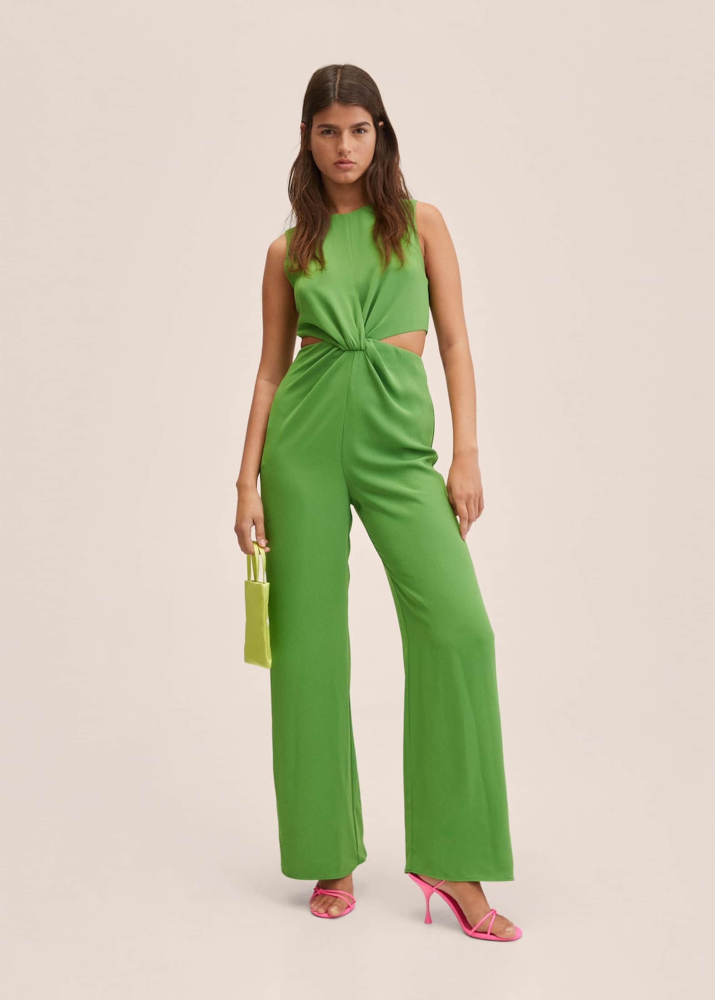 Frauen Jumpsuits MANGO Jumpsuit 'Almond' in Grün - PX09108 Frauen Jumpsuits MANGO Jumpsuit 'Almond' in Grün - PX09108