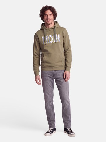 salzhaut Sweatshirt 'Heff - Moin' in Green: front