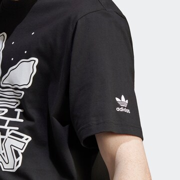 ADIDAS ORIGINALS Тениска 'Graphics Hack The Elite' в черно