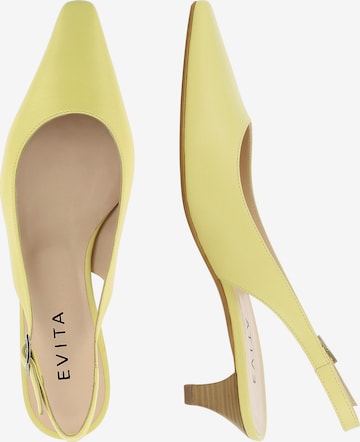 EVITA Slingback Pumps 'Lia' in Yellow