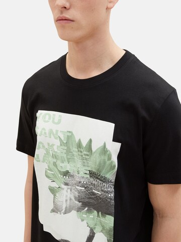 TOM TAILOR DENIM T-Shirt in Schwarz