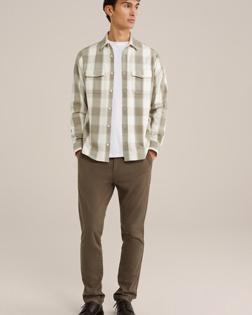 WE Fashion Regular fit Button Up Shirt in Green
