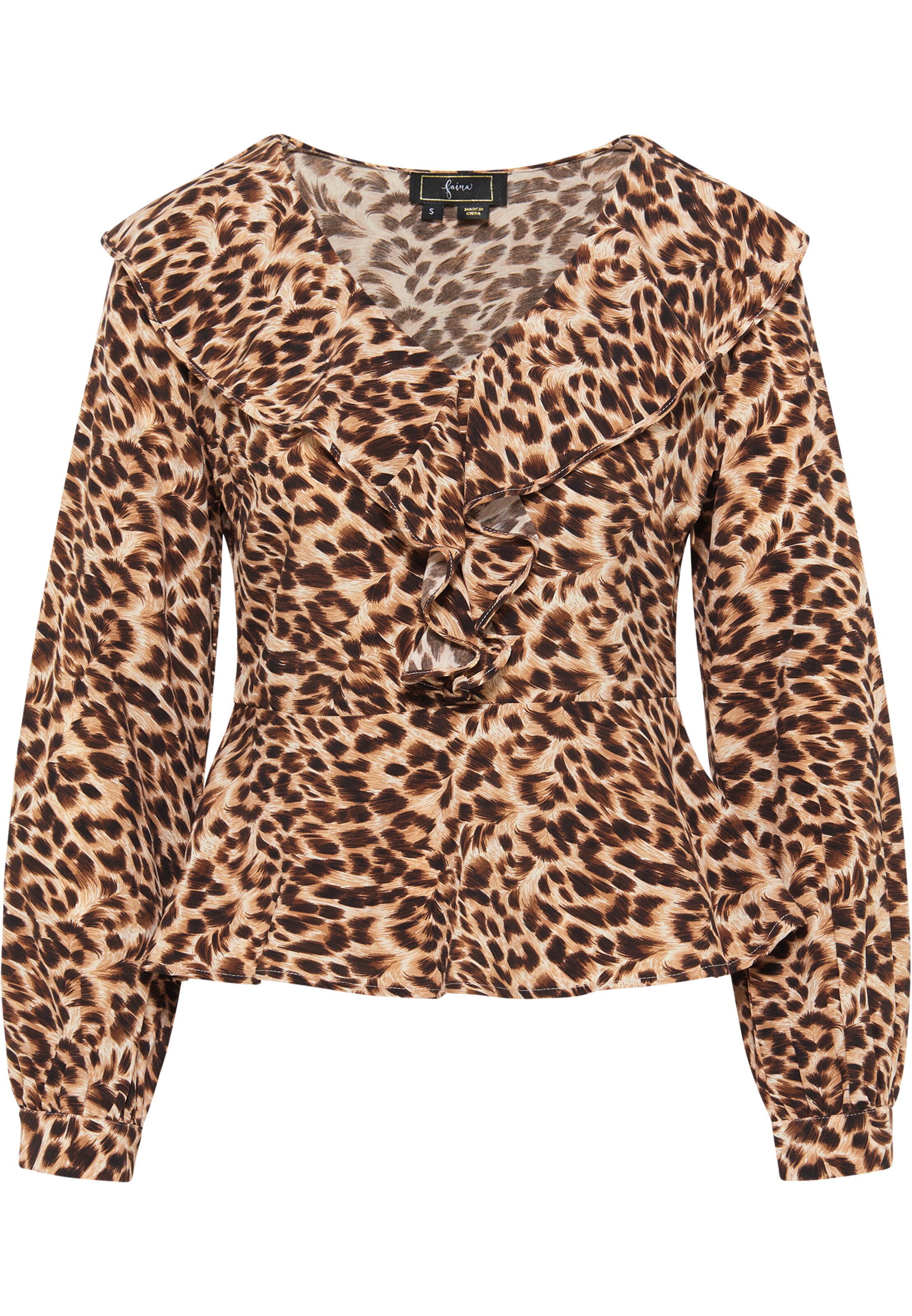 faina Bluse in Braun: Vorderseite