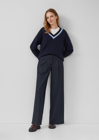 s.Oliver Regular Trousers with creases in Blue