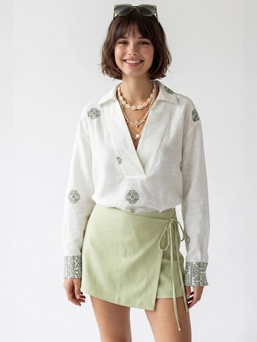 MixRay Bluse in Weiß
