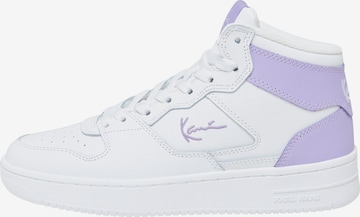 Sneaker alta di Karl Kani in bianco: frontale