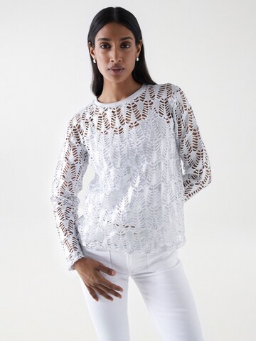 Pull-over Salsa Jeans en blanc : devant