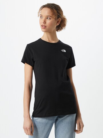 Tricou de la THE NORTH FACE pe negru: față