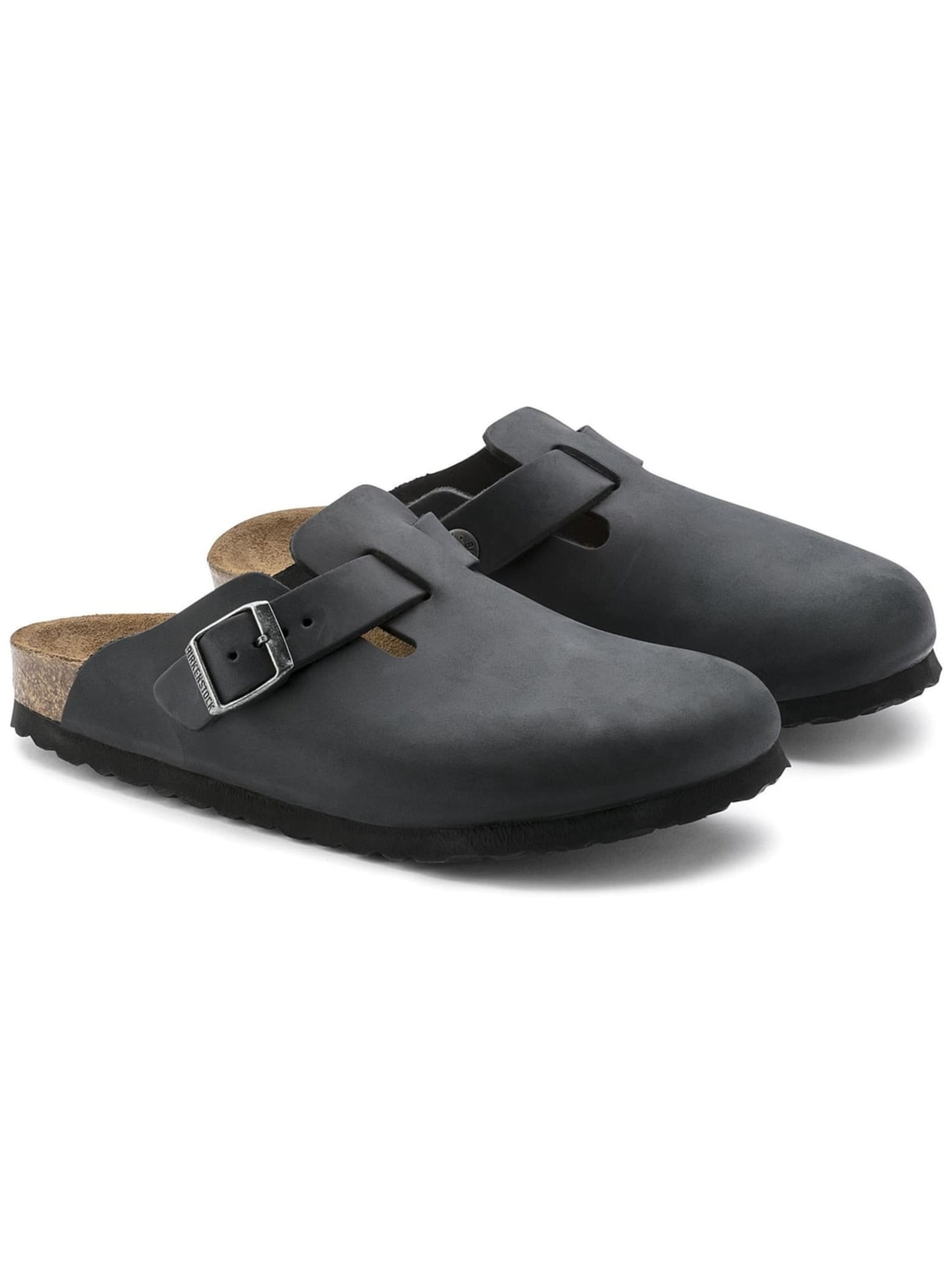 BIRKENSTOCK Pantoletter 'Boston Sandals' i sort