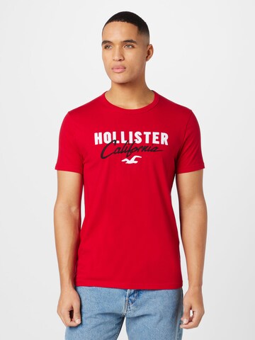 T-Shirt HOLLISTER en rouge : devant