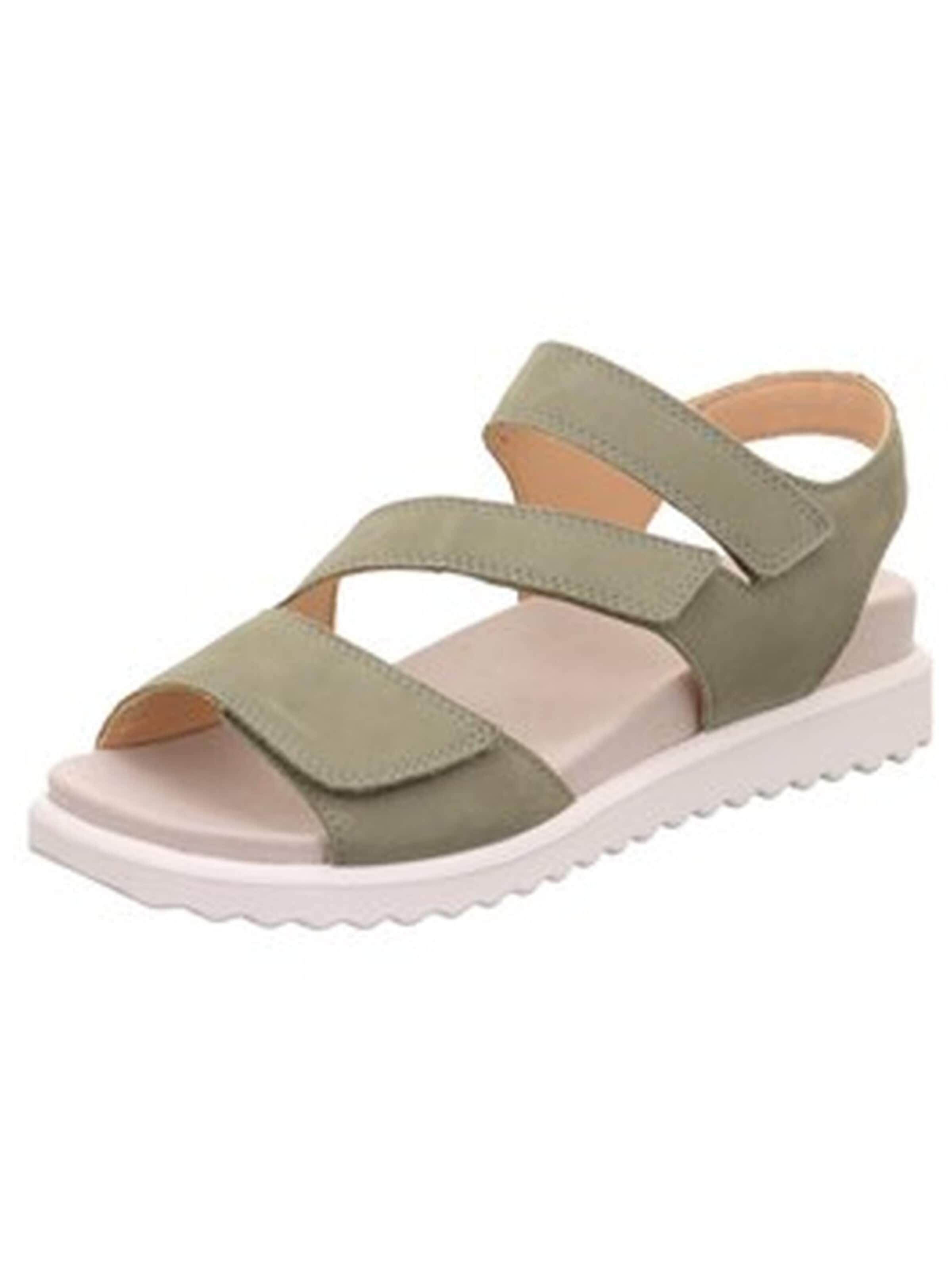 Legero - Sandalias 'Sandalette Damen 2-000781-7520 Rauleder in oliv' en verde: frente