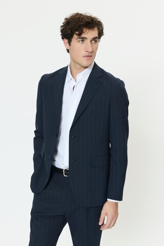 Coupe regular Veste de costume Matinique en bleu : devant