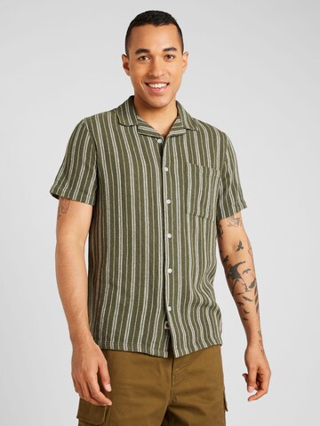 anerkjendt Regular fit Button Up Shirt 'LEO' in Green: front