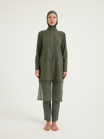 MARINA High neck Baddräkt i grön: framsida