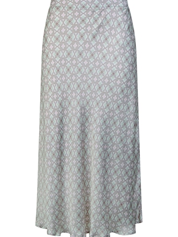 White Label by RoFa Skirt 'Fließender Midi-Rock mit Pastelldruck' in Grey: front
