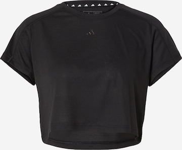 melns ADIDAS PERFORMANCE Sporta krekls 'Essentials 3 Bar': no priekšpuses