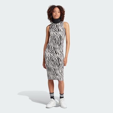 ADIDAS ORIGINALS Φόρεμα 'Allover Zebra Animal Print' σε λευκό
