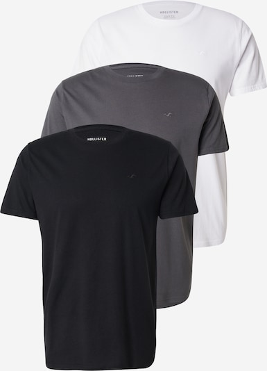 HOLLISTER Koszulka w kolorze ciemnoszary / czarny / białym, Podgląd produktu