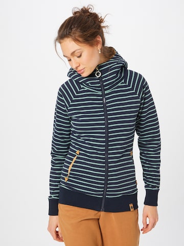 Fli Papigu Sweatjacke 'Was Diese Schwarze Schaf II' in Blau: Vorderseite