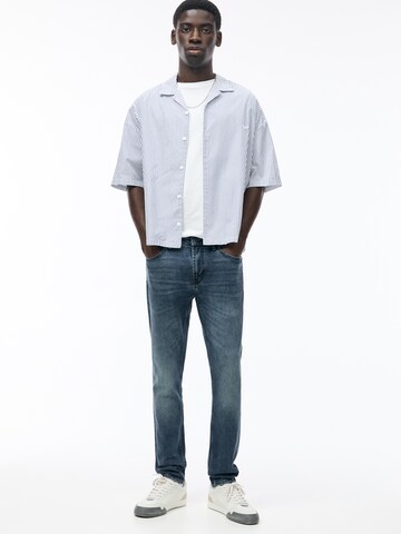 Slimfit Jeans de la Pull&Bear pe albastru