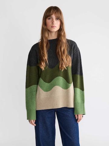 Yahmo Oversizepullover 'Lani' in Grün: Vorderseite