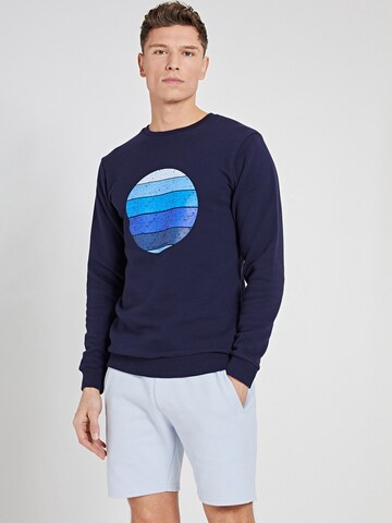 Shiwi Sweatshirt 'Sunset Shades' in Blue: front