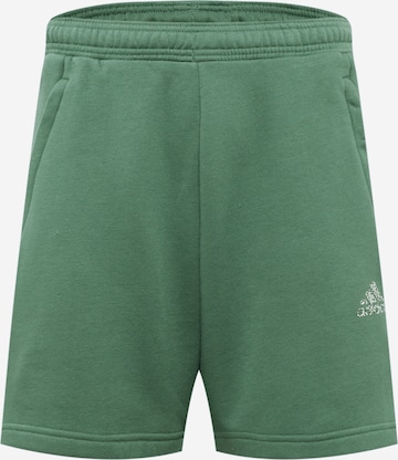 ADIDAS SPORTSWEAR - Calças de desporto 'Stadium Fleece Recycled Badge Of' em verde: frente