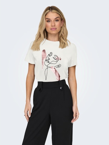 ONLY Póló 'ONLKITA' - fehér: elől