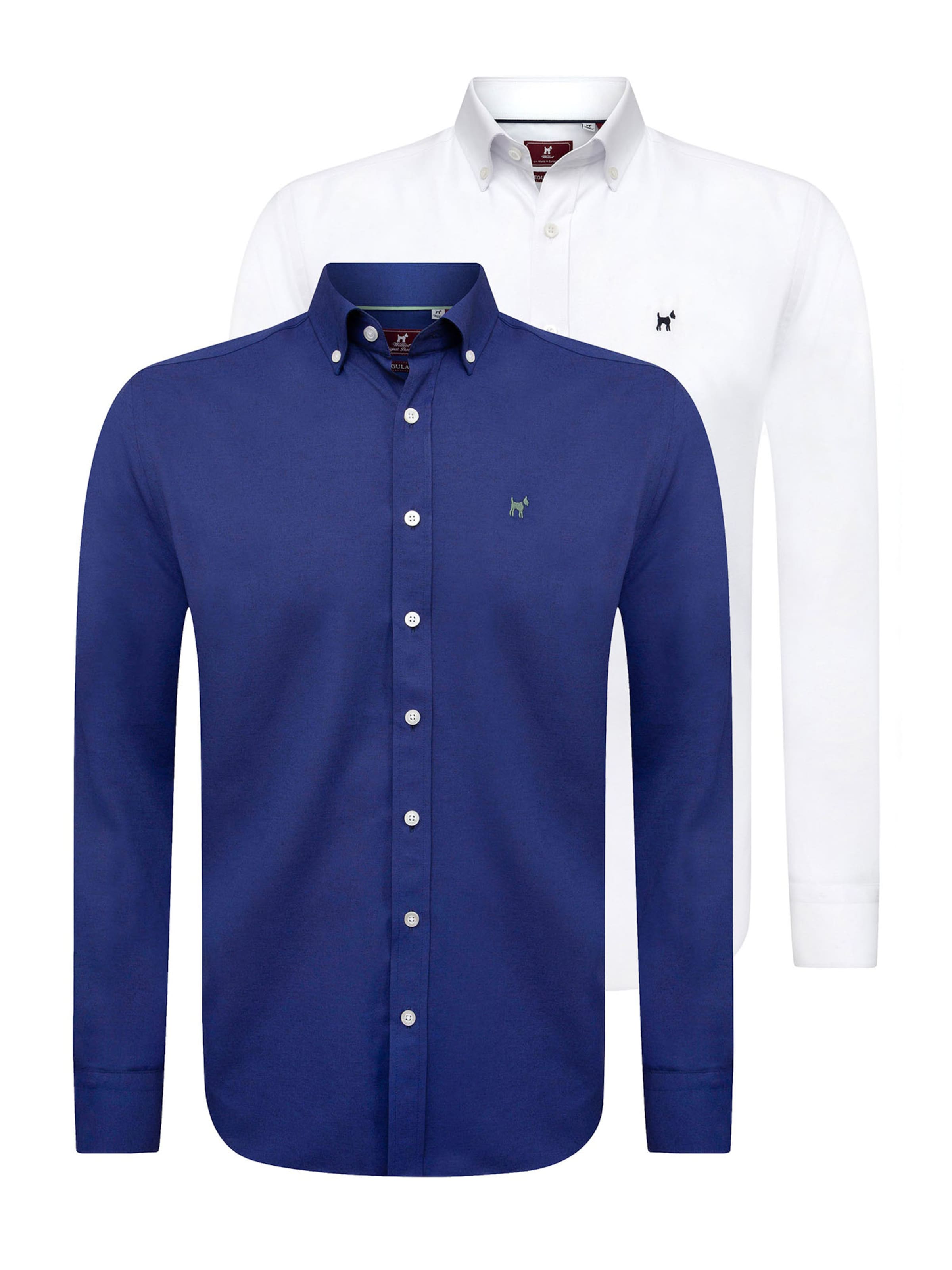 Williot Slim fit Overhemd in Blauw: voorkant