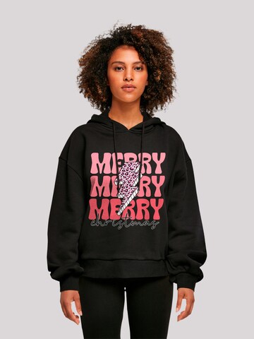 Sweat-shirt 'Merry Christmas' F4NT4STIC en noir : devant