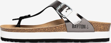 Saboți 'Asturias' de la Bayton pe argintiu: față