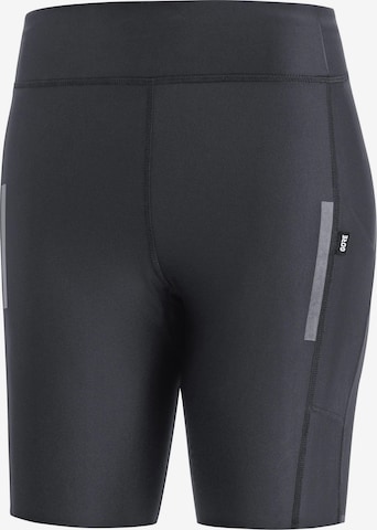 GORE WEAR Skinny Workout Pants in Black: front