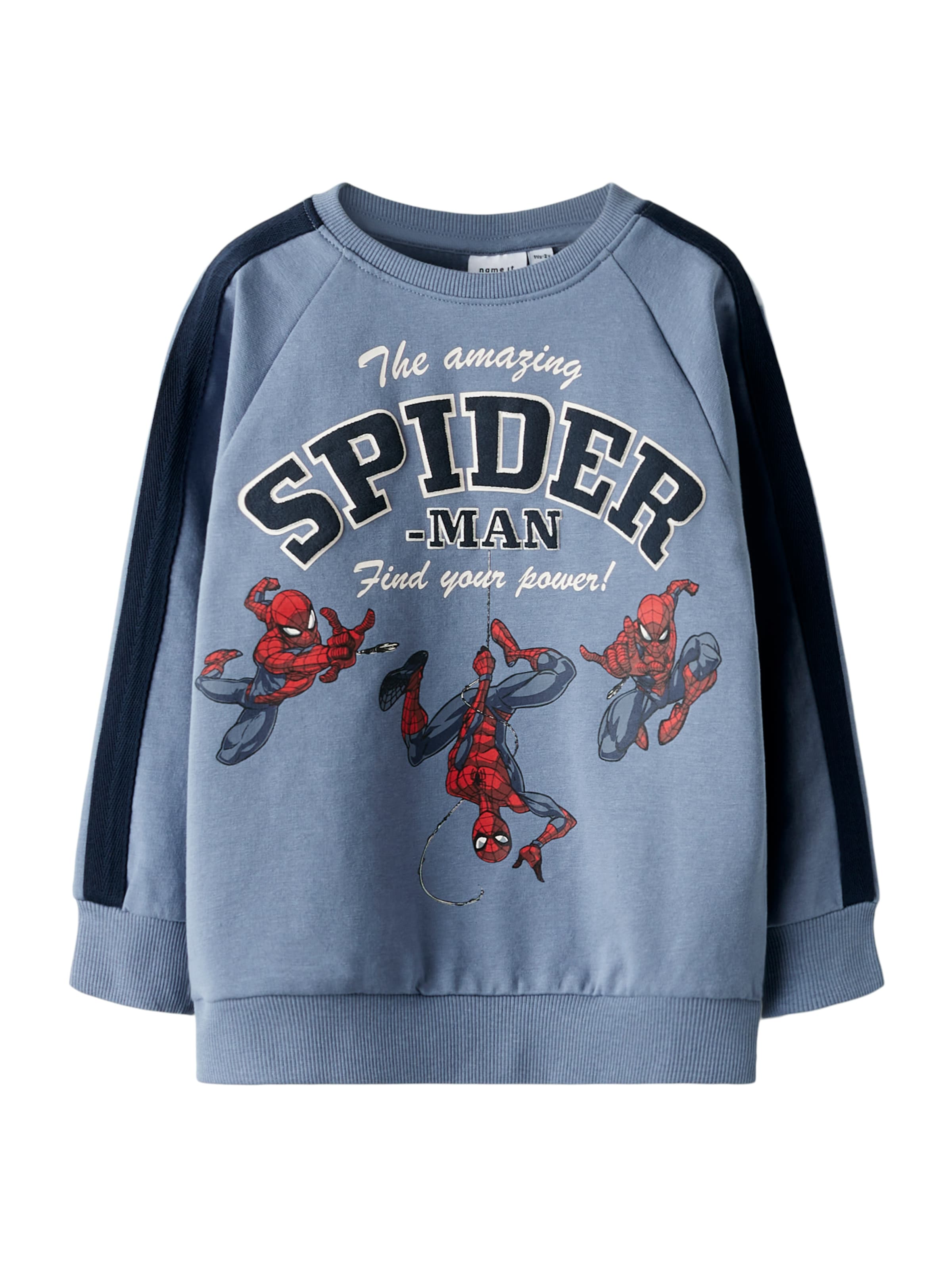 NAME IT Sweatshirt 'NMMOBERT SPIDER' in Blue: front