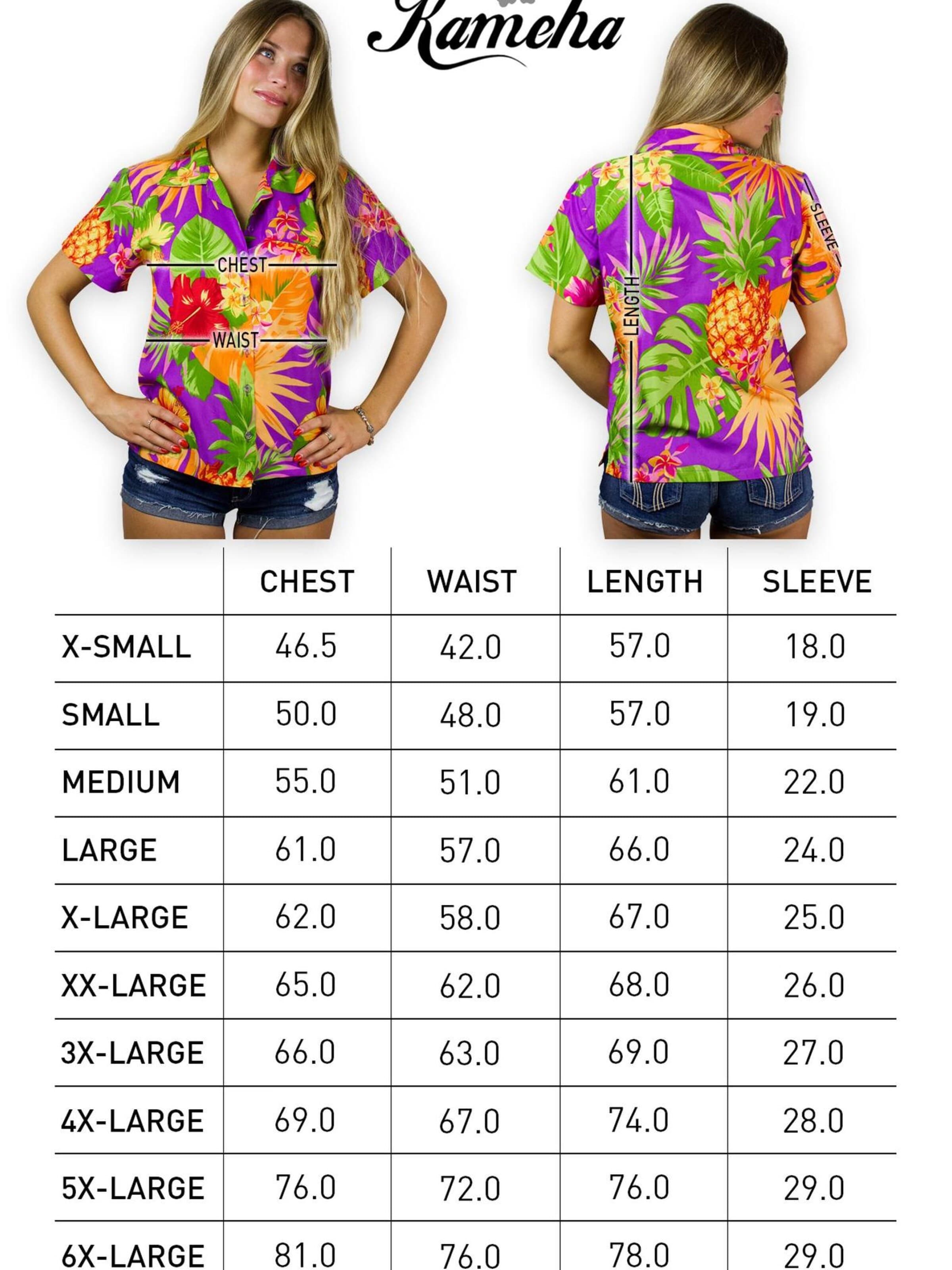 Camicia da donna 'Pineapple' di King Kameha in lilla