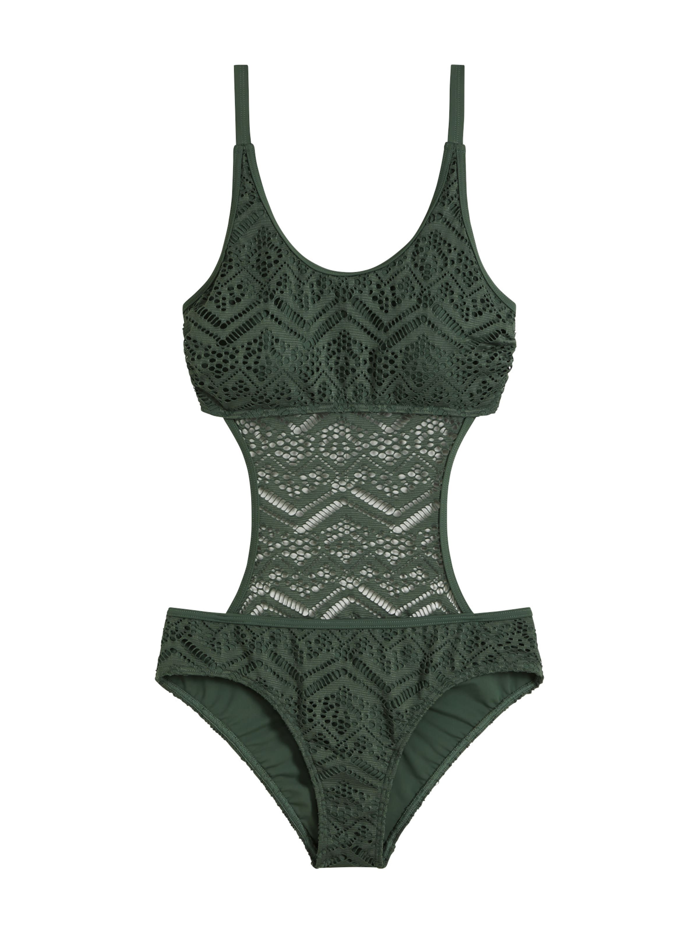 bonprix Klassisch Monokini in Grün: Vorderseite