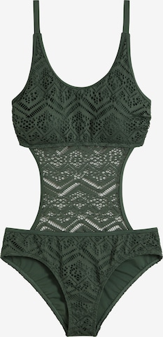 bonprix Klassisch Monokini in Grün: Vorderseite