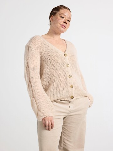 Lindex Strickjacke 'Ulle' in Beige: Vorderseite