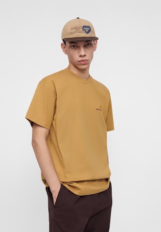 T-Shirt 'American Script' Carhartt WIP en jaune