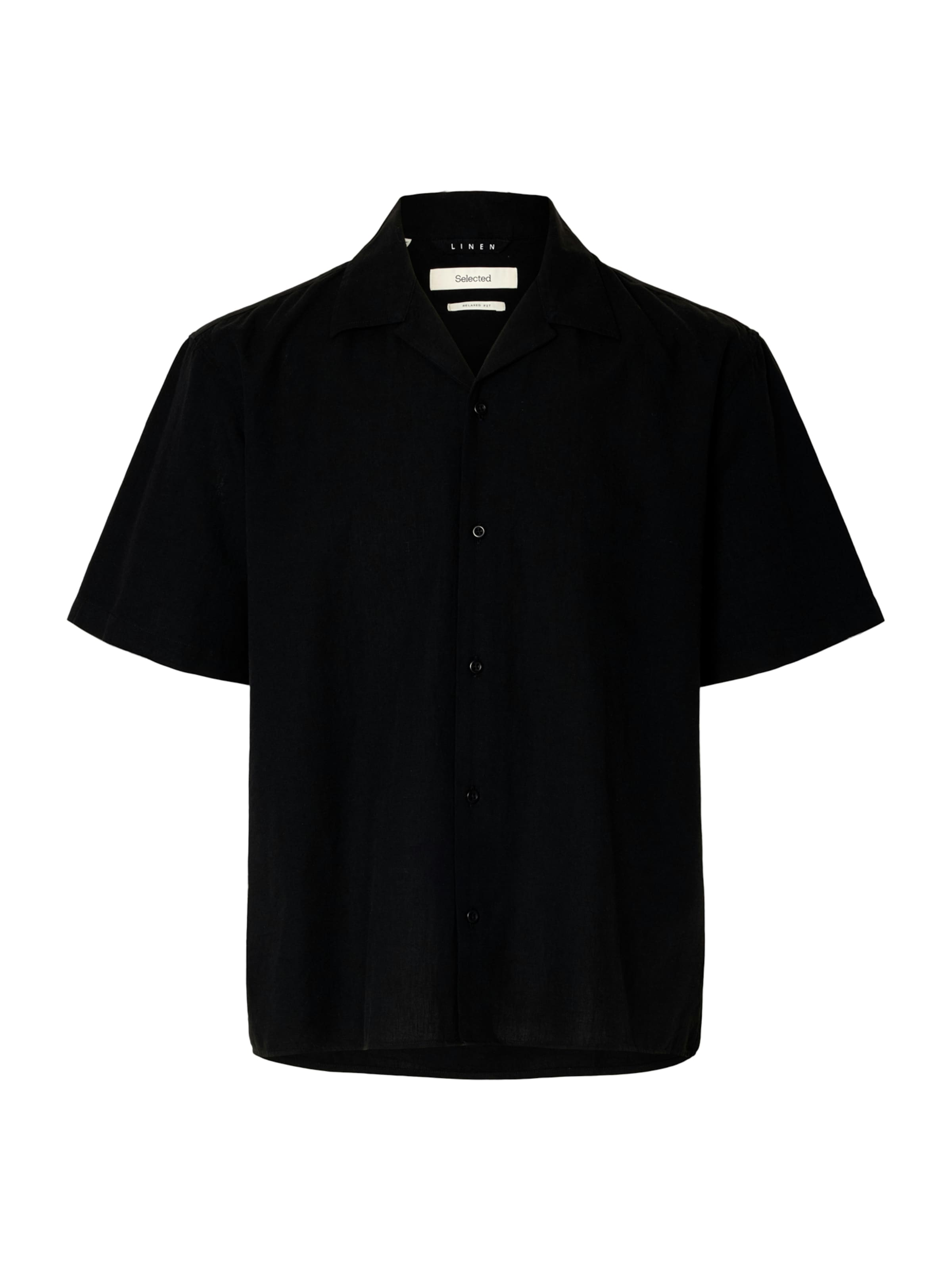 SELECTED Regular Fit Skjorte 'SLHRLXSUN' i sort: forside