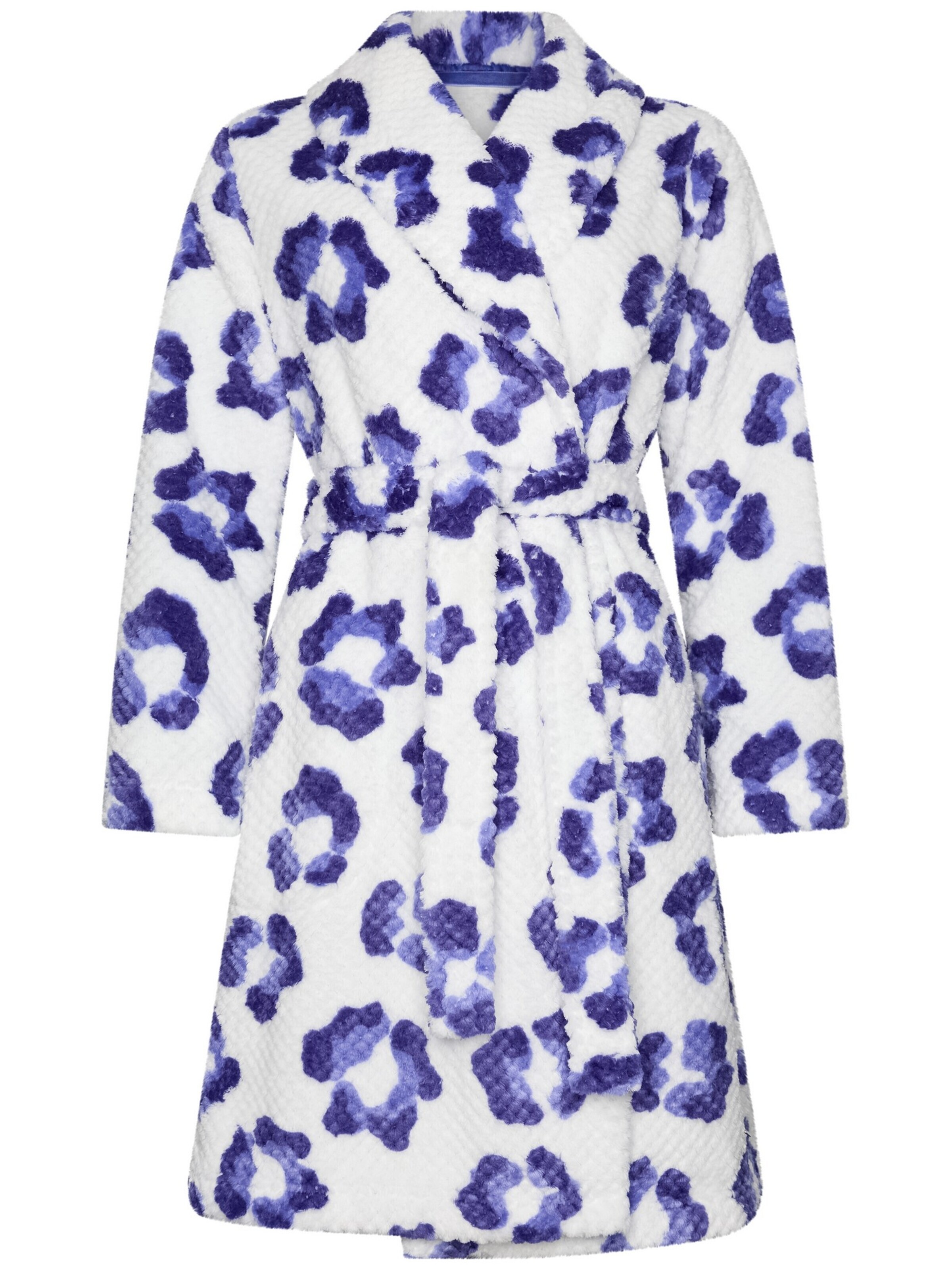 Rebelle Long Bathrobe in White: front