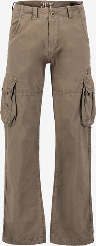 Pantalon cargo ALPHA INDUSTRIES en marron : devant