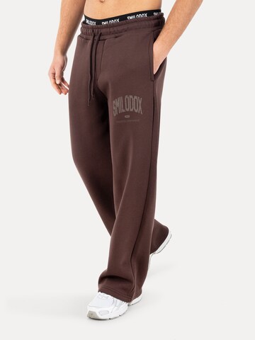 Loosefit Pantalon Smilodox en marron