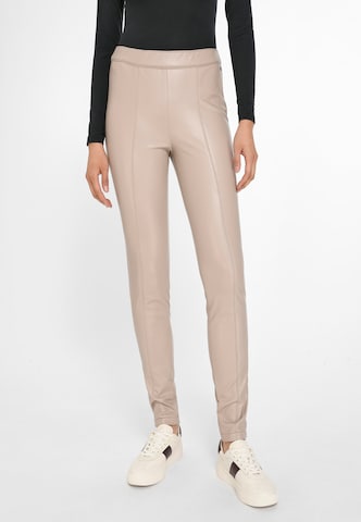 Basler Skinny Broek in Beige: voorkant